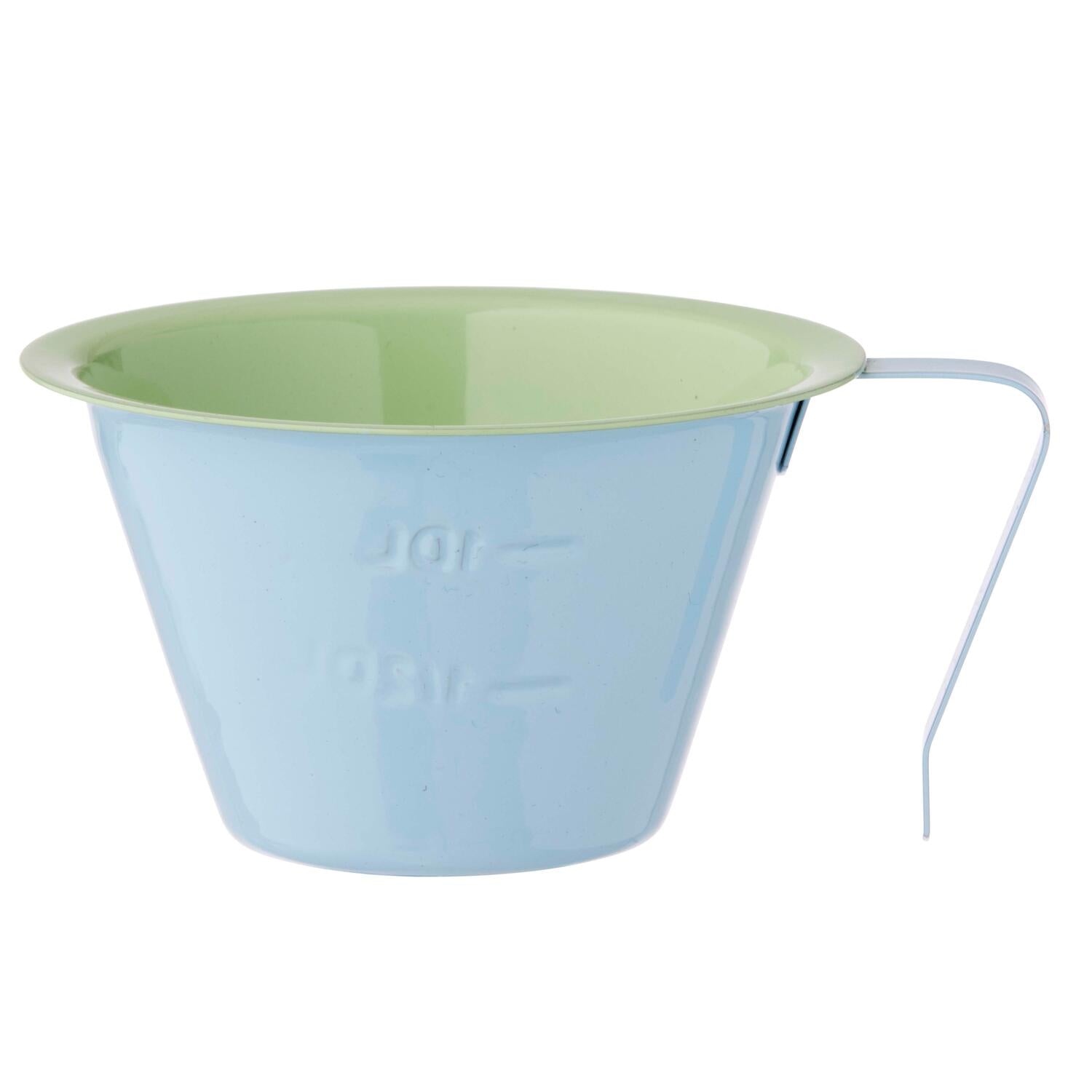 Decilitermål m. hank, grøn/blå - 1DL